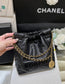 小香家-Chanel 22號手袋 魚子醬皮黑金色 小號