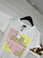 芬F家-2403 24SS春夏新款 logo字母印花短袖TEE 黃色