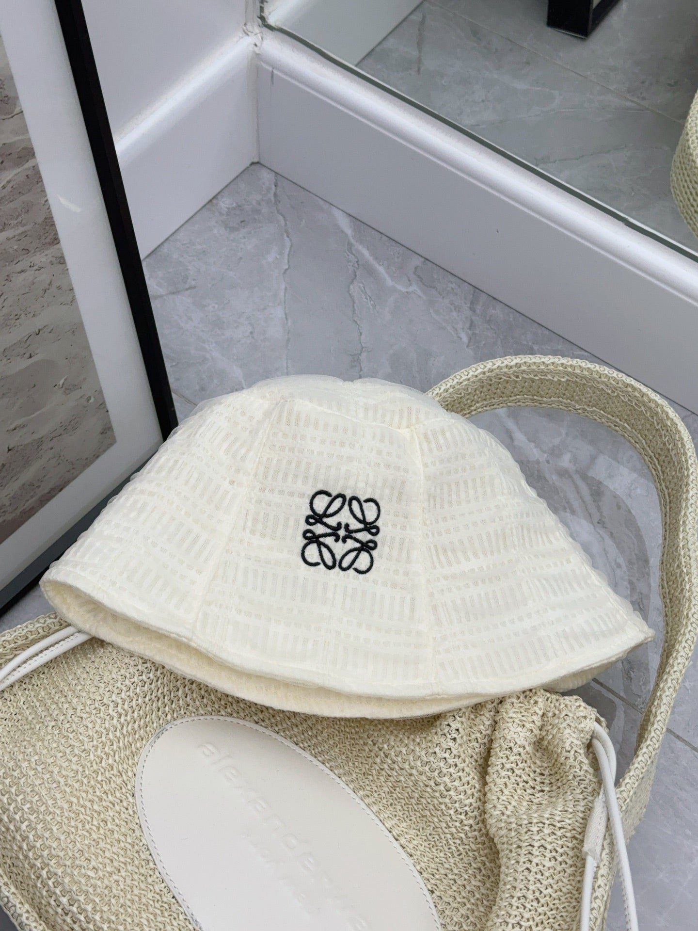 羅L家-網紗刺繡漁夫帽