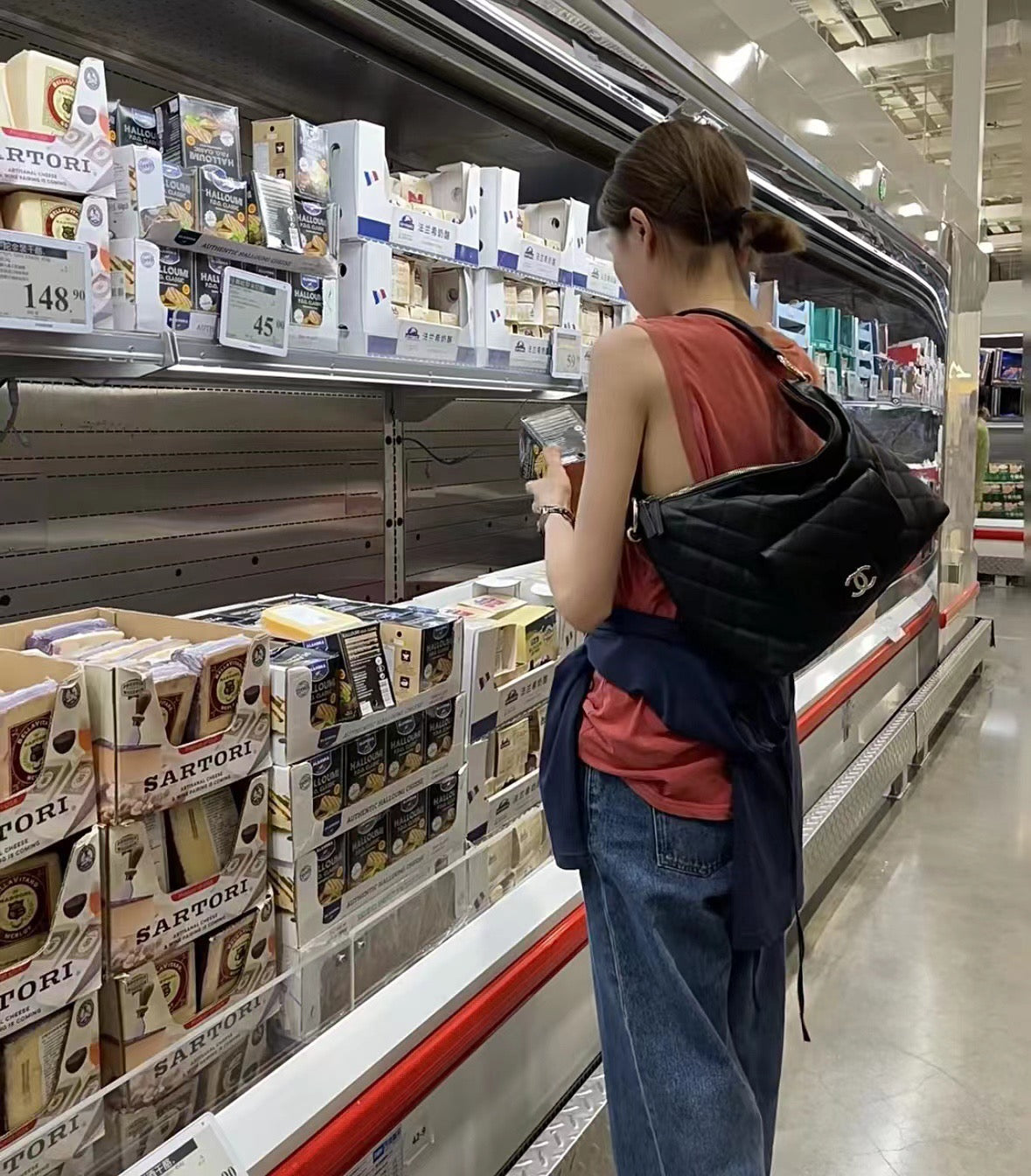 小香家-2023秋冬系列 hobo嬉皮腋下包 小羊皮 黑色