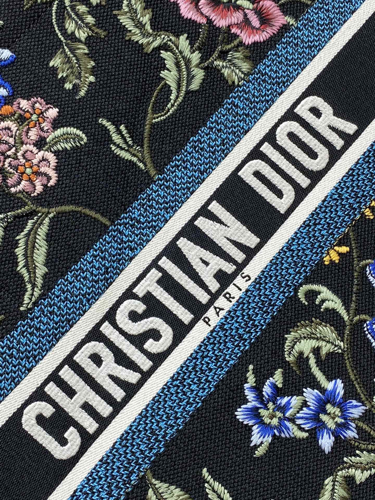 迪D家 Book Tote 刺繡字母黑色 大號41.5cm