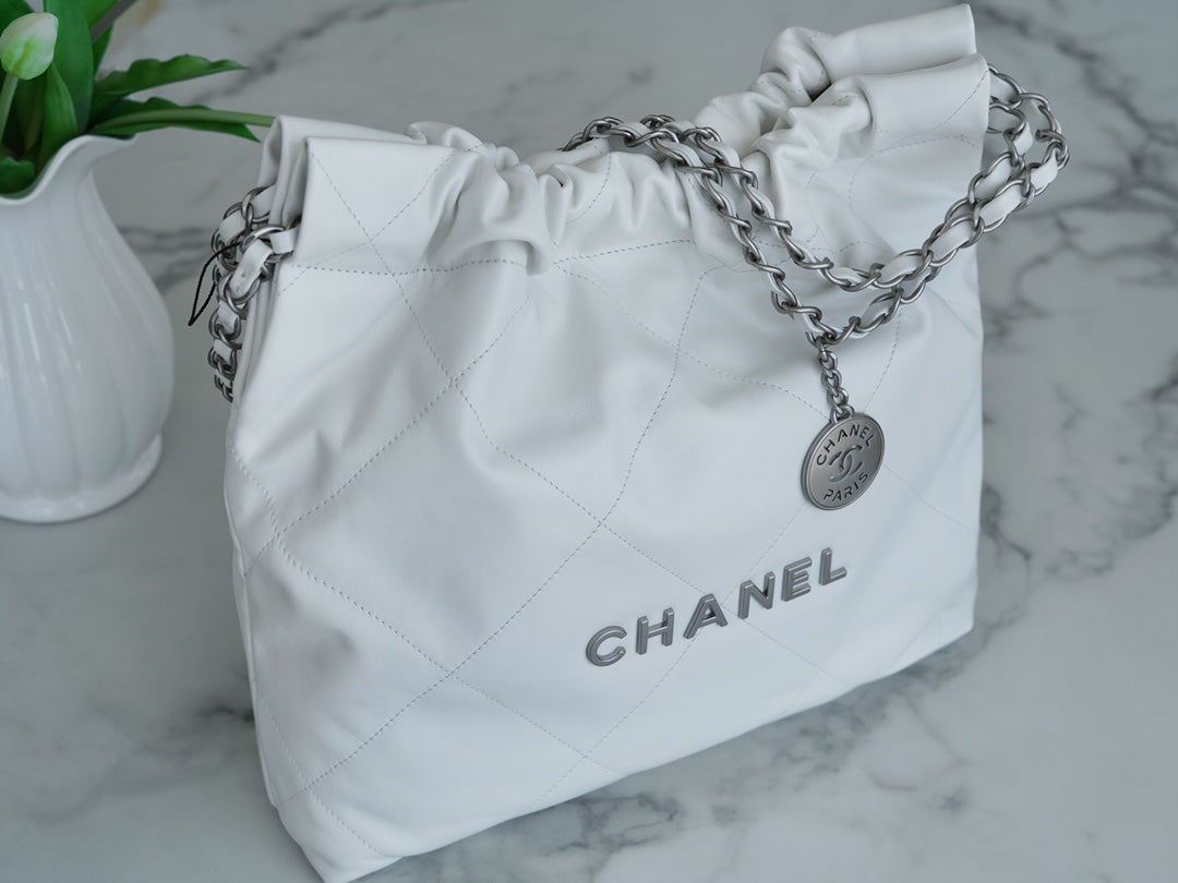 小香家-Chanel 22號手袋 白銀色小號