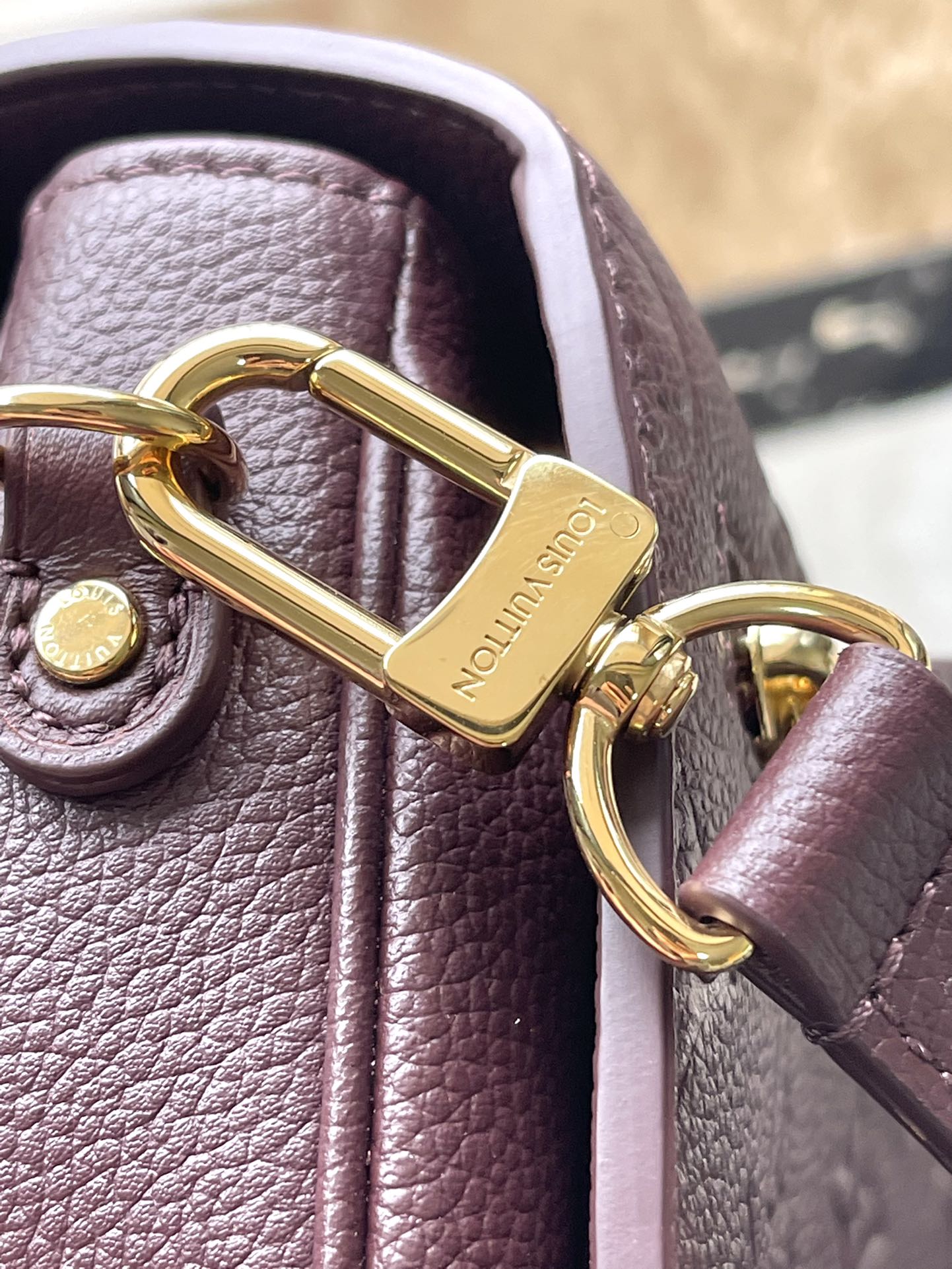 M46613 路L家-Pochette Metis 經典花紋牛皮 酒紅色