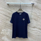 克羅C-2403 24春夏新款章仔刺繡圓領短袖TEE 藍色
