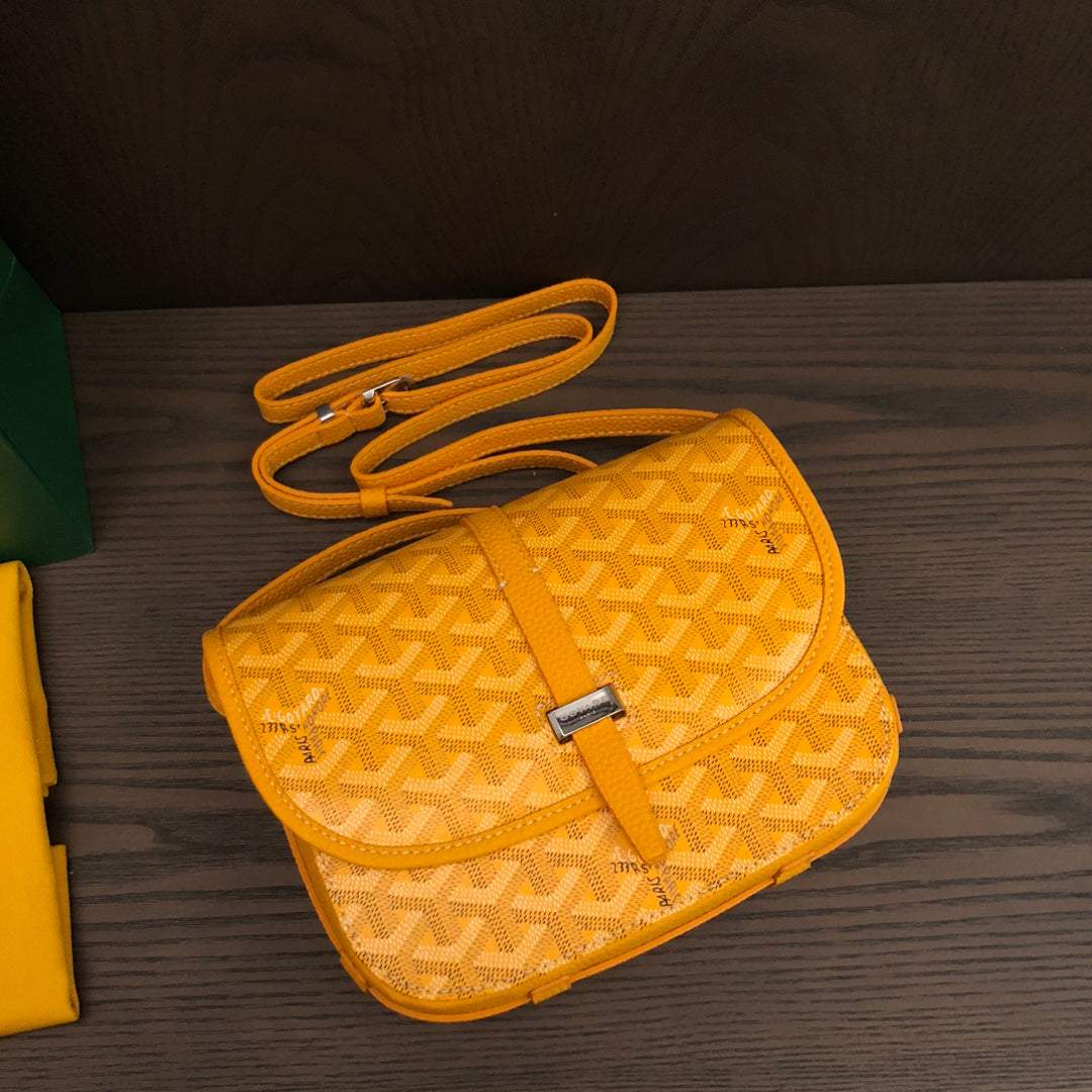 戈G家-Goyard 郵差包小號 黃色
