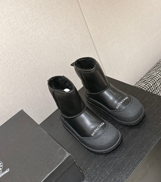 巴黎世-2024羊毛雪地靴 黑色