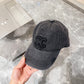 賽C家-新款水洗刺繡Logo棒球帽 黑色
