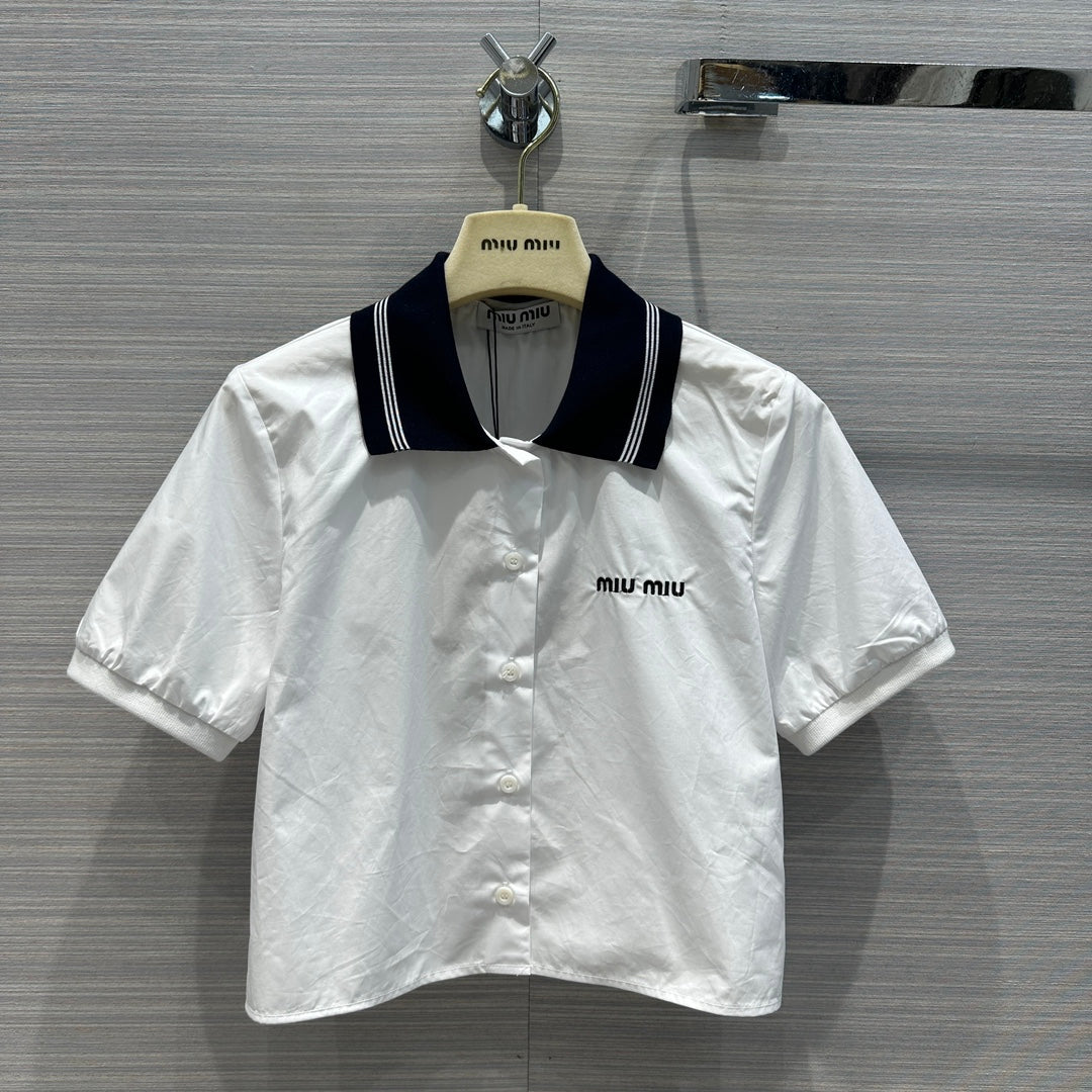 穆M家-2404 24春夏純白少女氣質學院風 張元英同款套裝