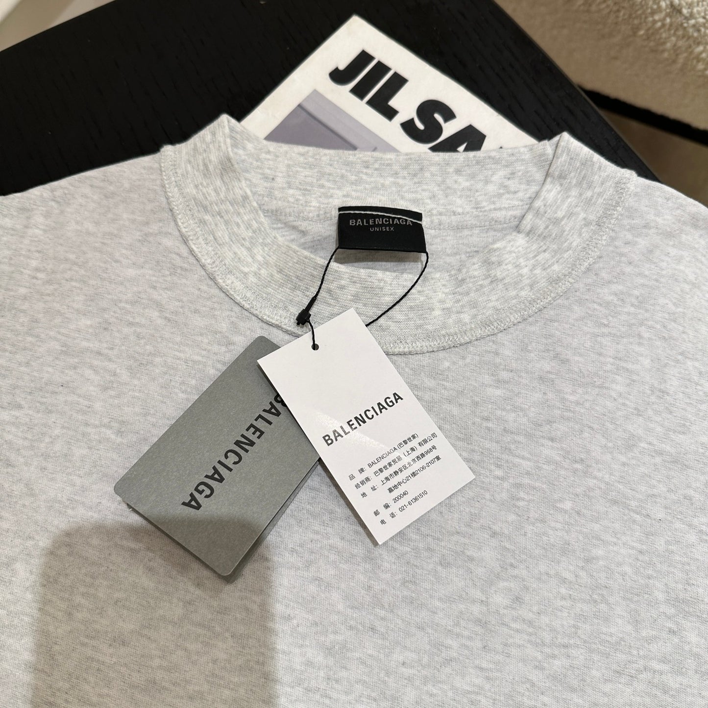 巴黎世-2404 字母刺繡寬鬆休閒圓領短袖TEE 男女同款