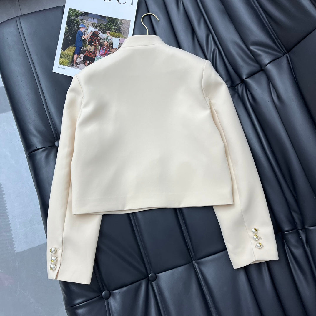 迪D家-2403 24新品上架立領西裝小外套 杏色