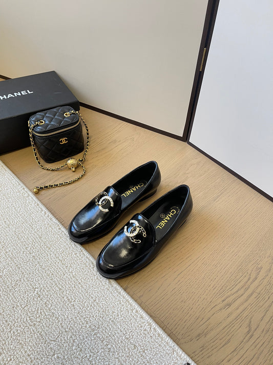 小香家-2024皮革樂福鞋 黑色