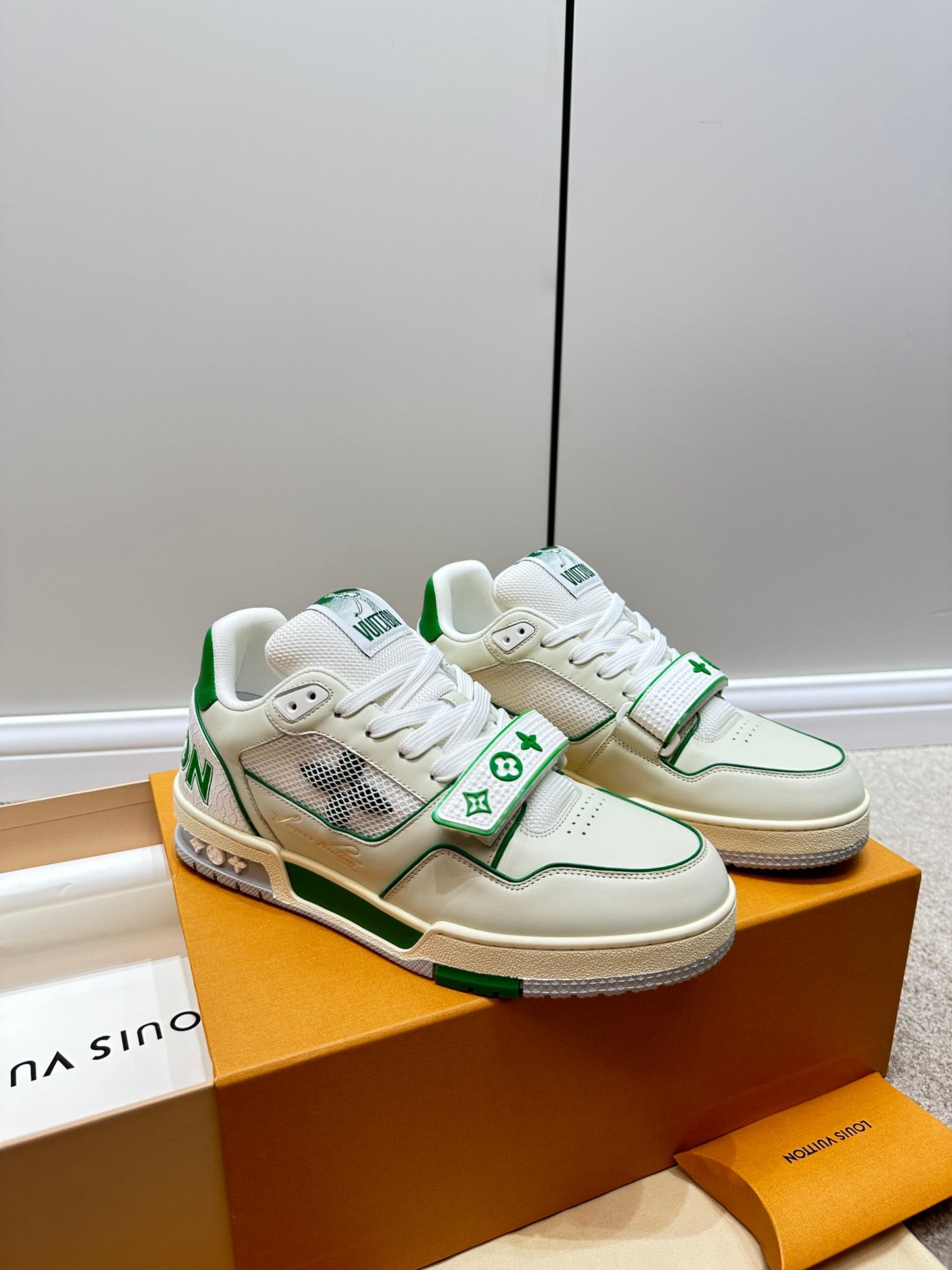 路L家-Trainer 運動鞋 白綠色