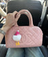 小香家-Chanel Vintage 中古保齡球包 粉色
