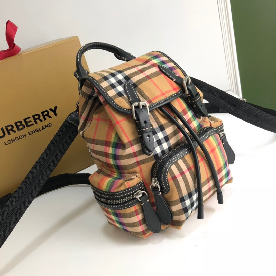 巴B家-The Rucksack 彩虹款深色军旅背包 小號