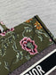 迪D家 Book Tote 刺繡字母軍綠花 大號41.5cm