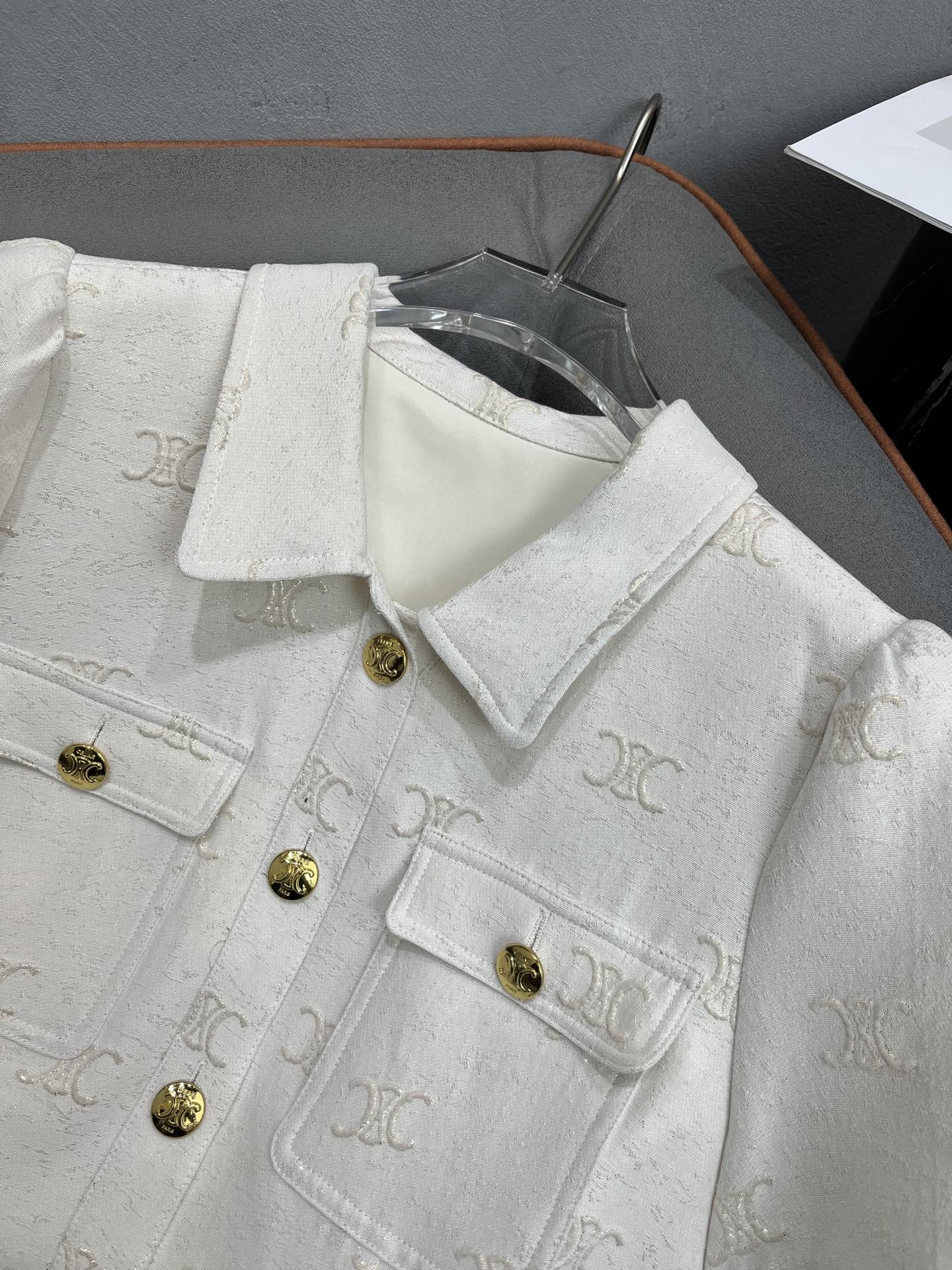賽C家-2403 24SS春夏新款翻領洋裝 白色
