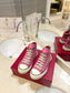 范倫V-中筒帆布鞋 休閒鞋 男女同款 粉紅色