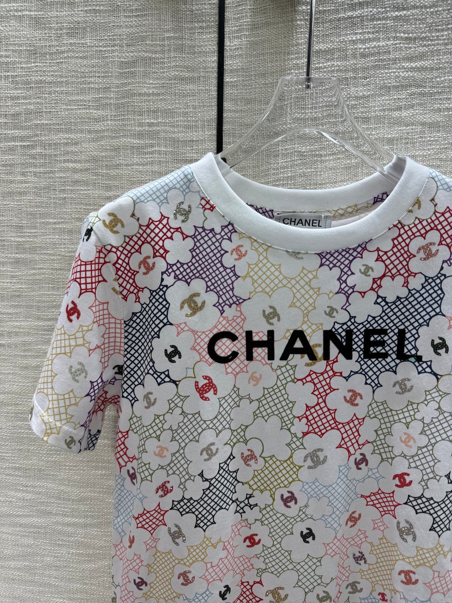 小香家-2403 重工珠片圓領短袖TEE