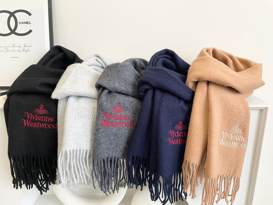 Vivienne Westwood-2024土星LOGO圍巾 185*32