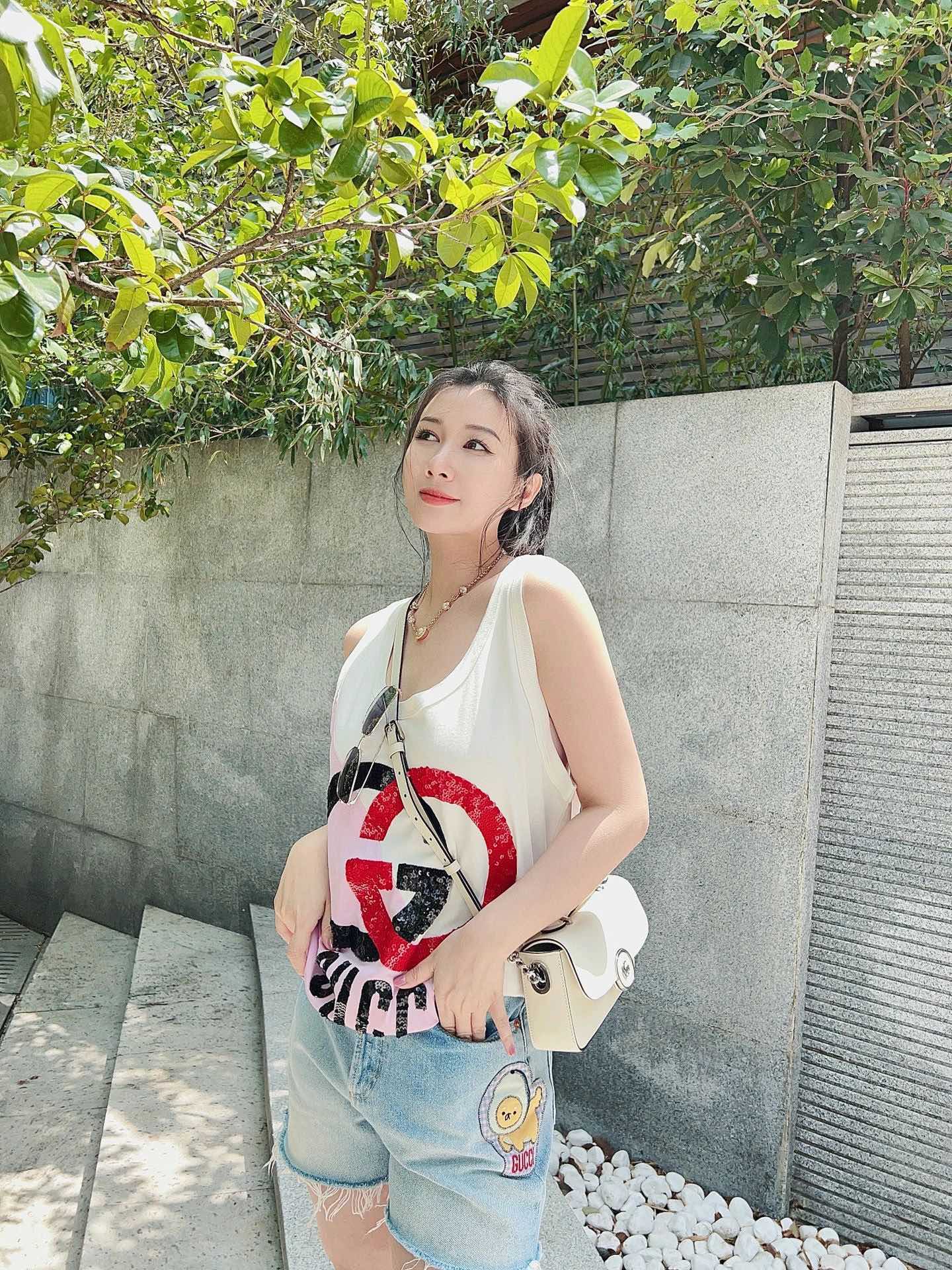 古G家-Petite GG系列 迷你鏈帶包 白色