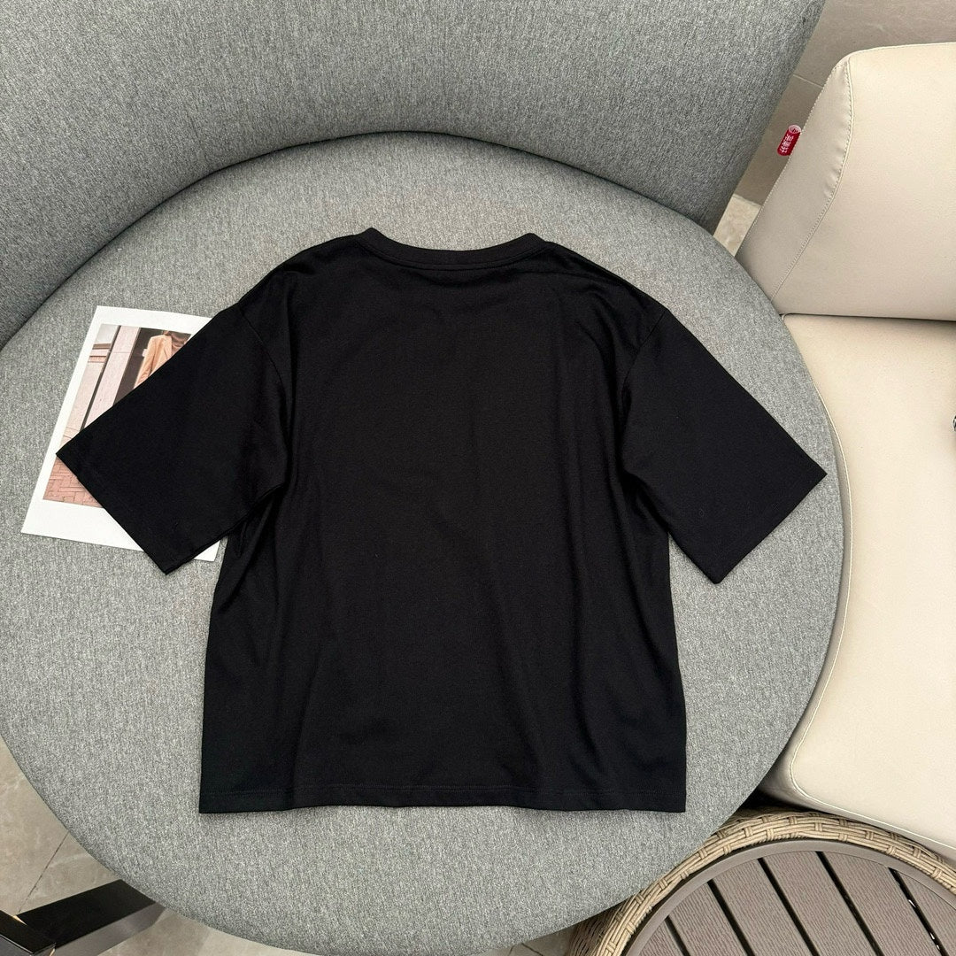 賽C家-2403 24春夏新款logo質絨印花TEE 男女同款