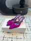 Manolo Blahnik-2024 高跟拖鞋 紫色