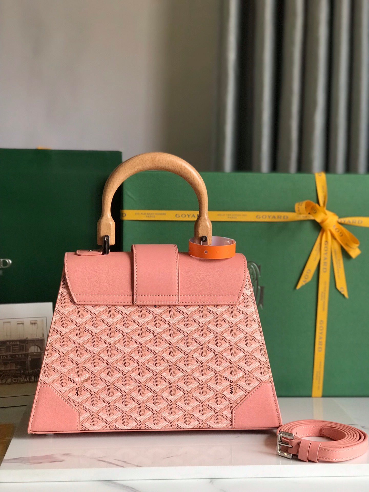戈G家-Saigon PM系列手提包28cm 粉色