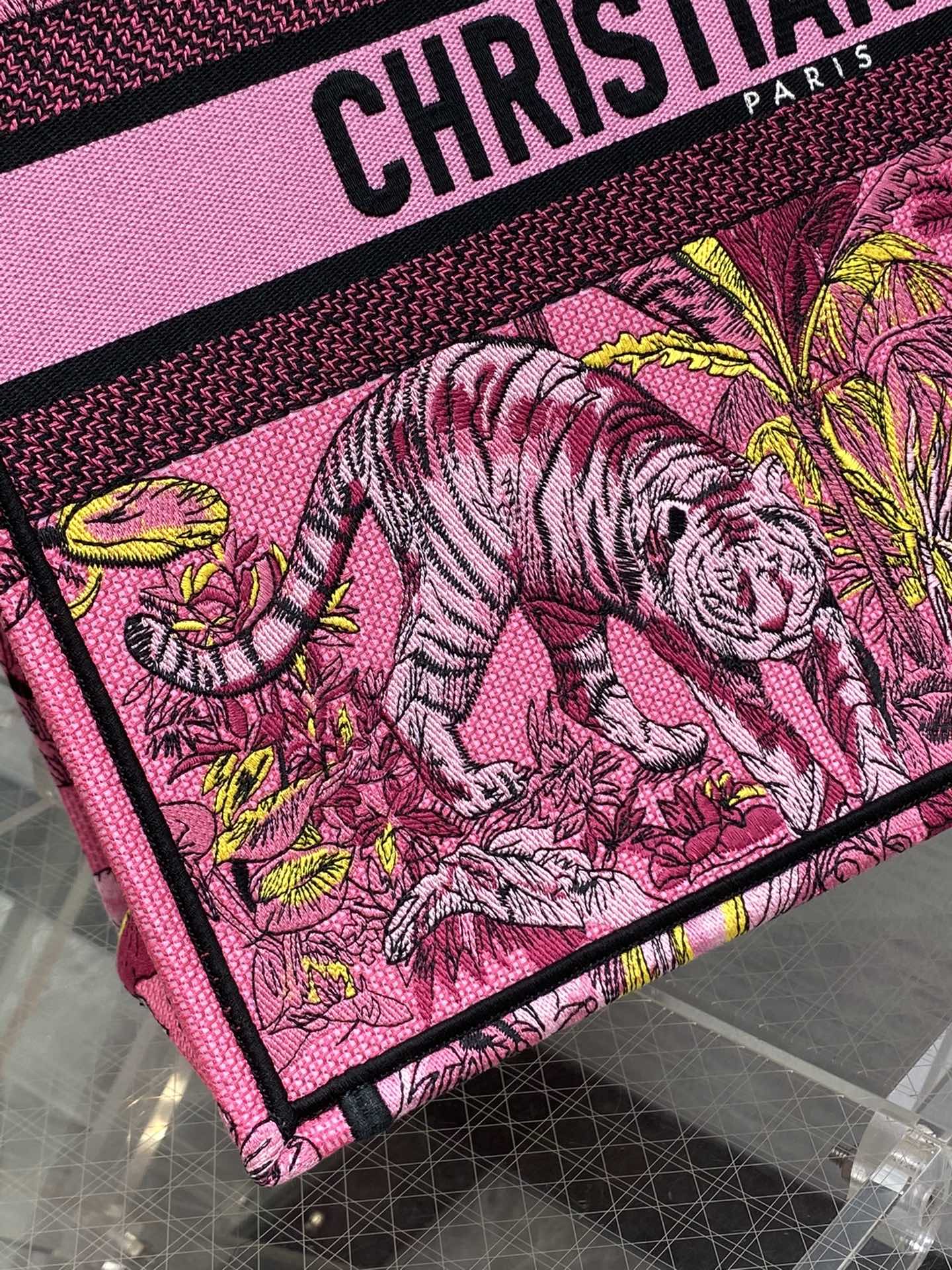 迪D家-Book Tote 2023春夏系列 動物園桃紅色 大號