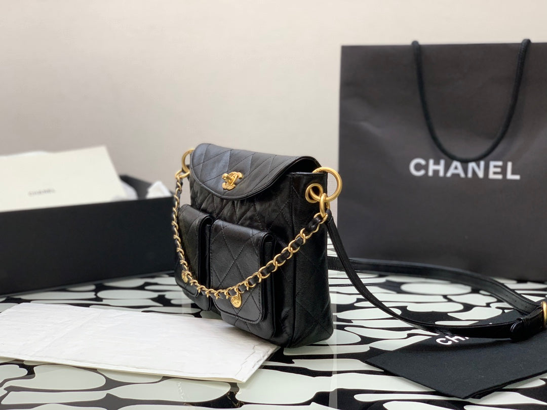 小香家-Chanel Hobo 復古單肩包 黑色