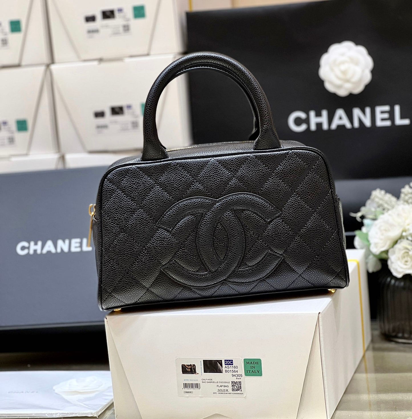 小香家-Chanel Vintage 中古保齡球包 黑色