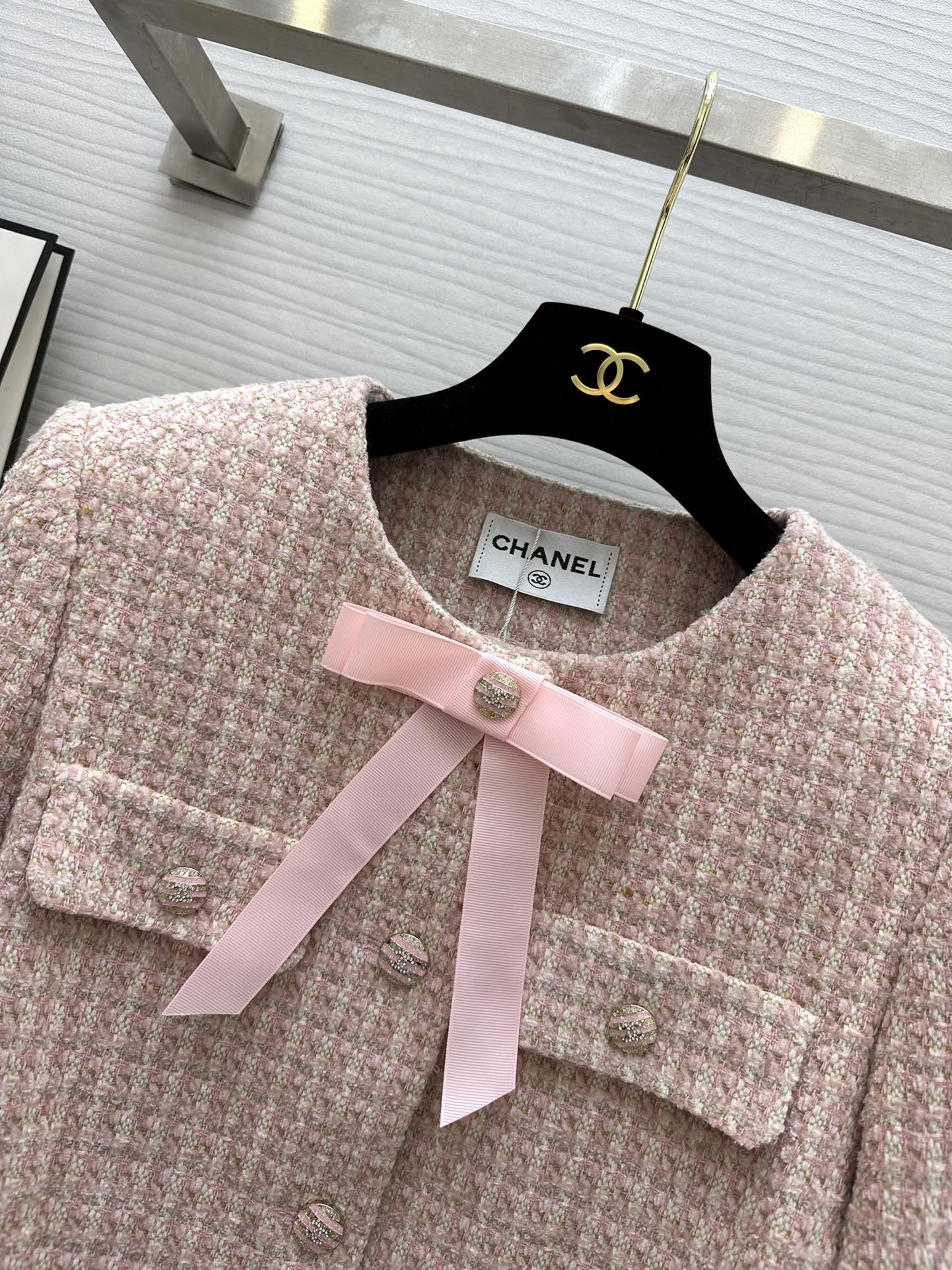 小香家-2403 24早春新款少女感圓領經典編織外套