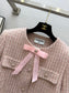小香家-2403 24早春新款少女感圓領經典編織外套