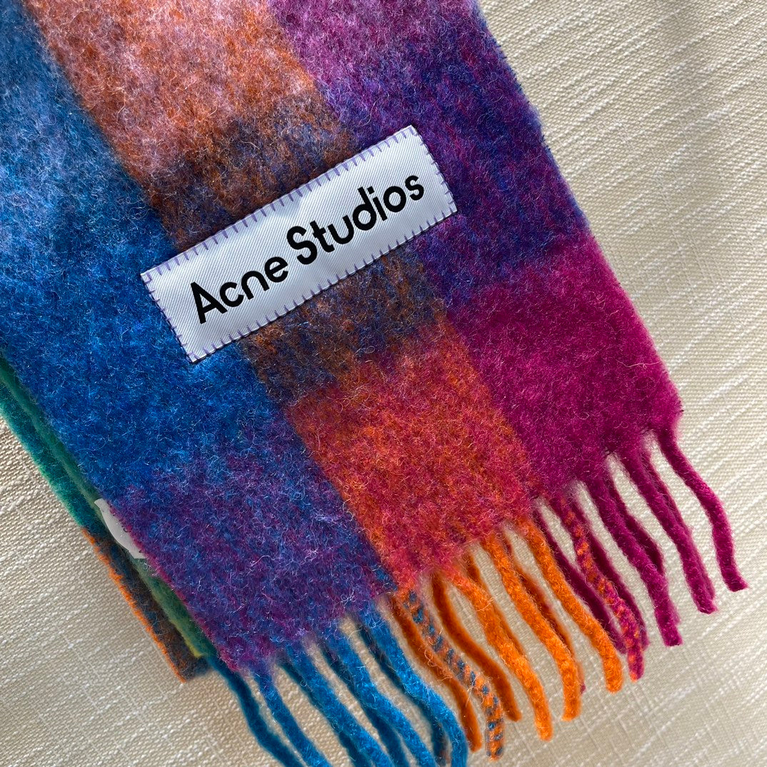 ACNE-2024羊絨大圍巾 28*250 深色