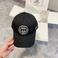 古G家-2024新款 重工刺繡Logo棒球帽 黑色