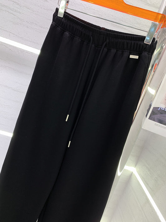 小香家-2403 新款側金屬鑽牌闊腿褲