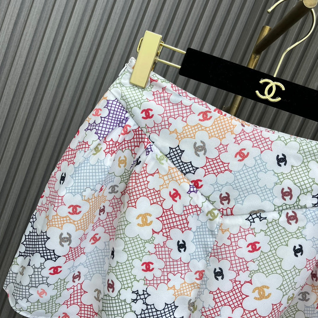 小香家-2403 24新品時髦印花短褲