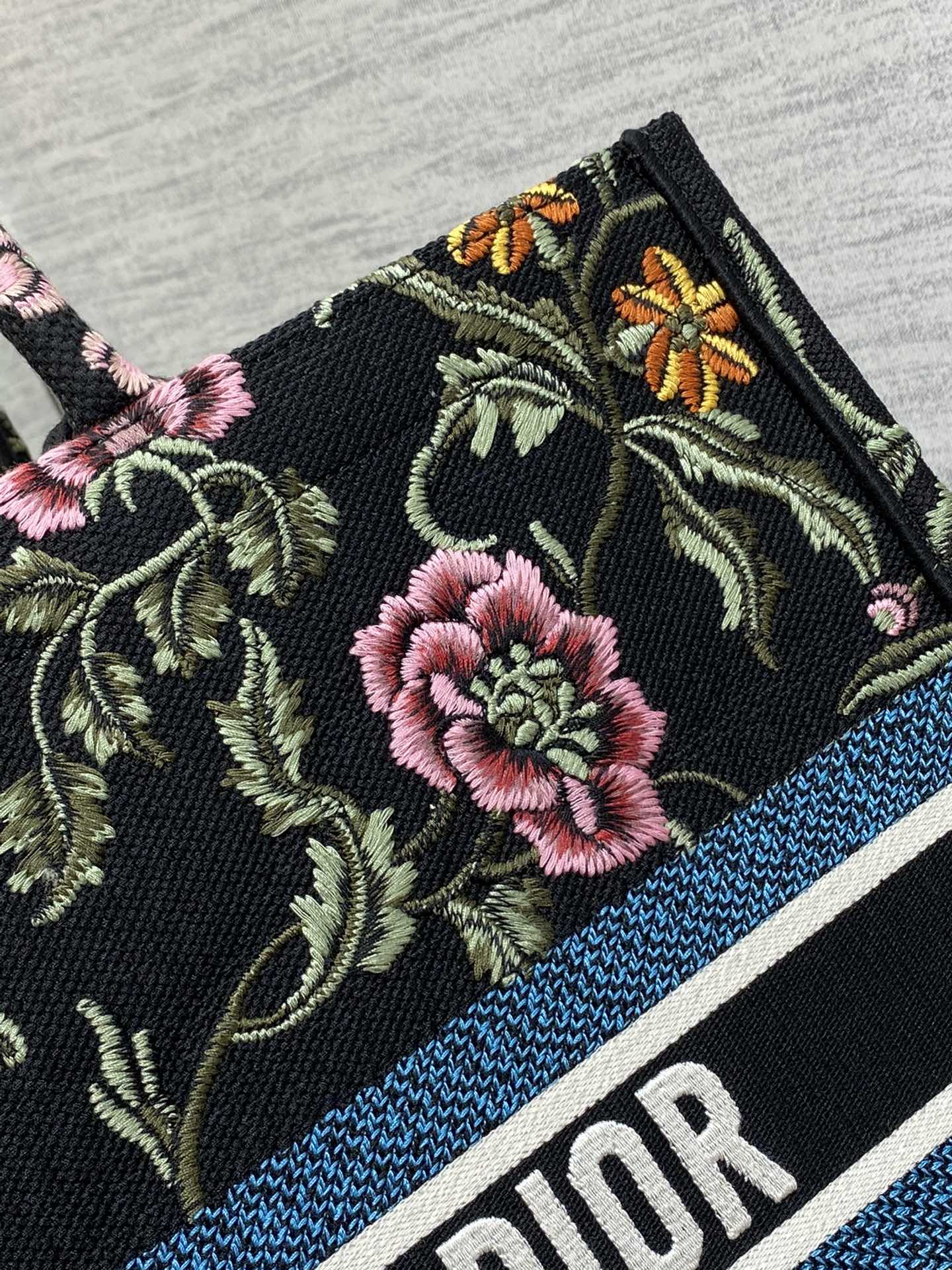 迪D家 Book Tote 刺繡字母黑色 大號41.5cm