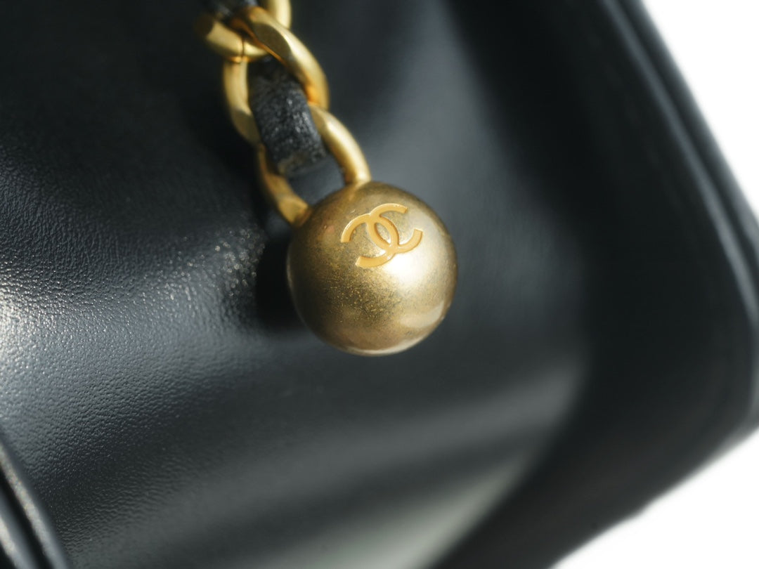 小香家-Chanel 24c雙金球 CF Mini19 黑色
