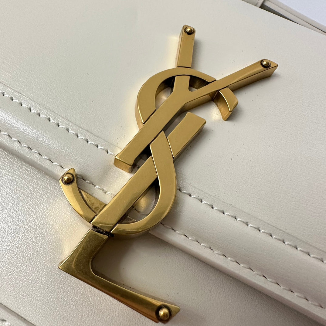 聖Y羅-BOX SAINT LAURENT 豆腐包 小號 奶白色
