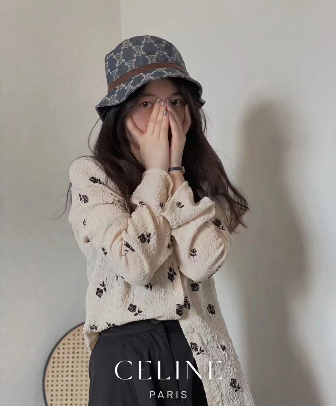 賽C家-老花漁夫帽 牛仔色