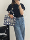 迪D家-2023春夏新款 Tote 藍白拼色 小號