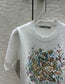 迪D家-2403 24早春最新系列重工刺繡針織短袖 白色
