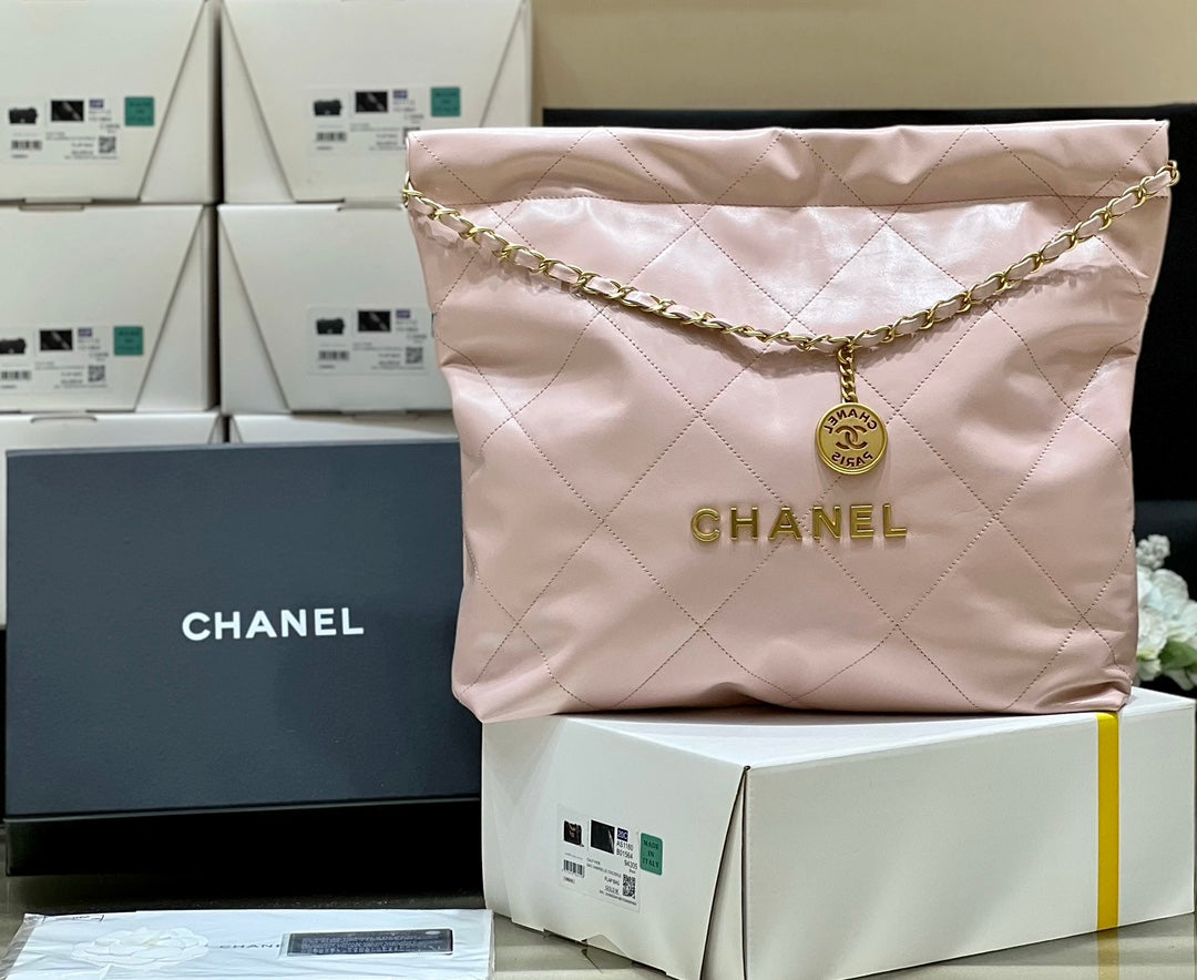 小香家-2023春夏新款 22BAG 中號 淡粉色