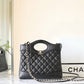 小香家-Chanel 31 經典雙c Logo 菱格紋購物包 黑色
