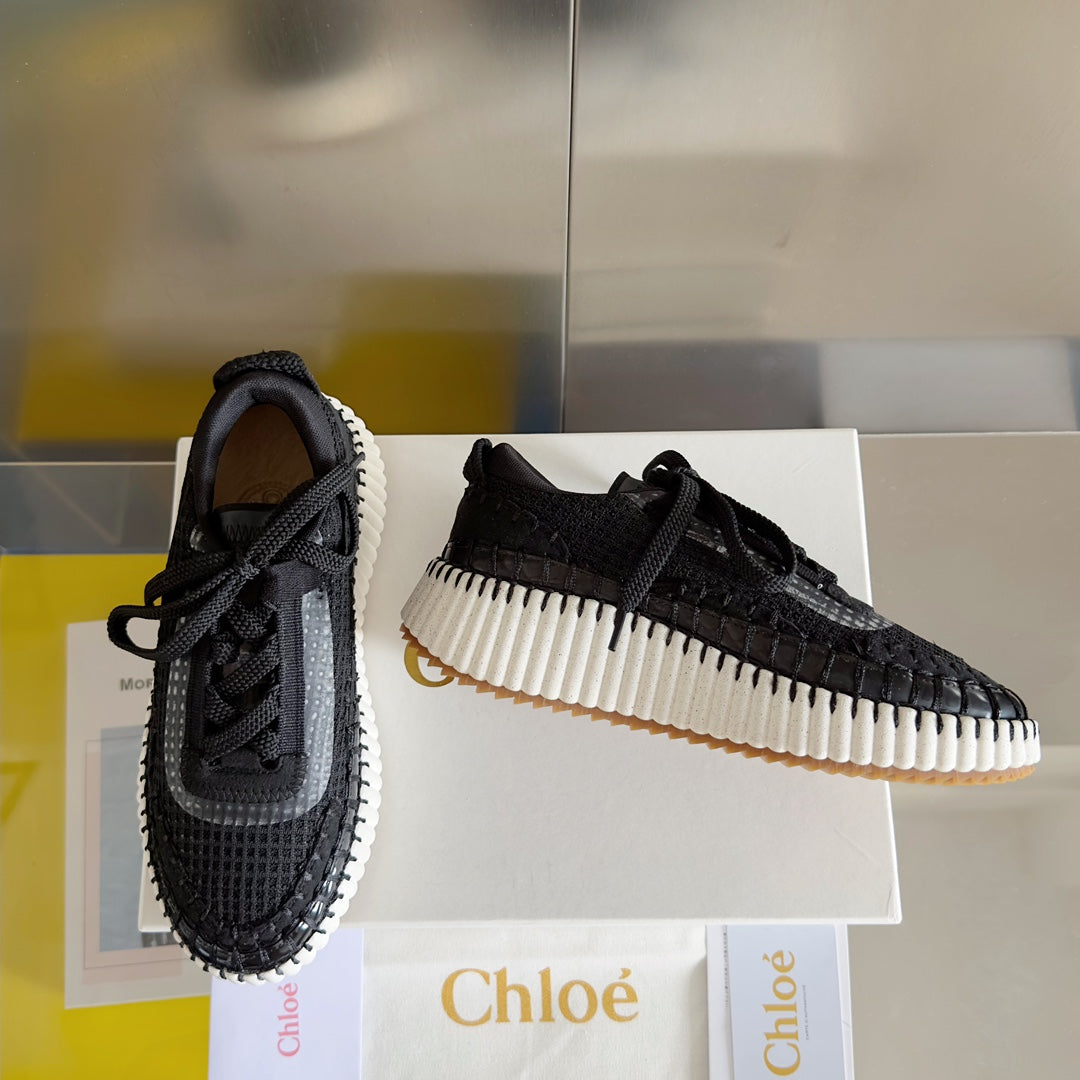 克羅C-Nama sneaker彩虹系列 網面拼色休閒運動鞋 黑色