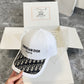 迪D家-2024早春新款重工刺繡棒球帽 白色