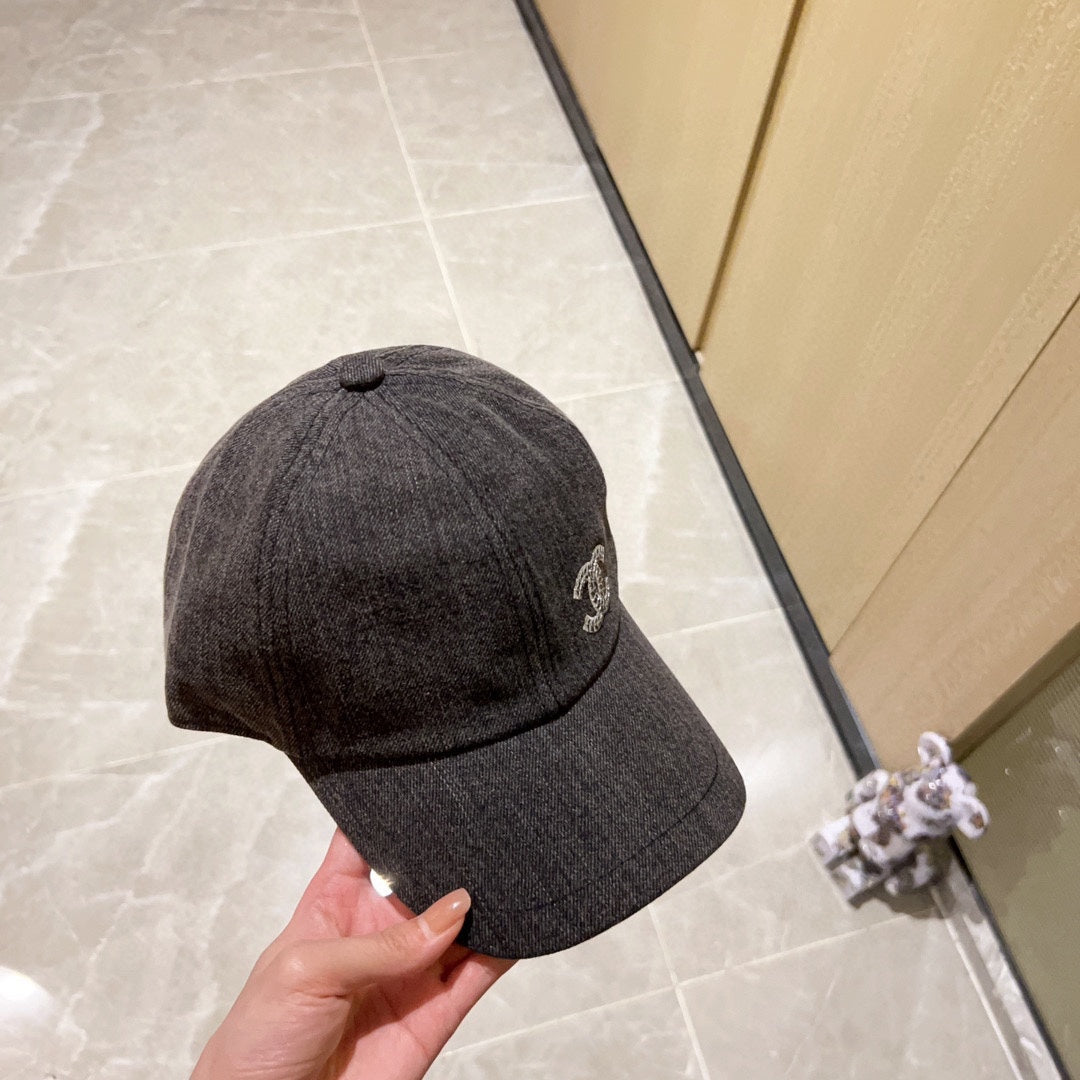 小香家-2023春夏新款 刺繡帽球帽 鐵灰色