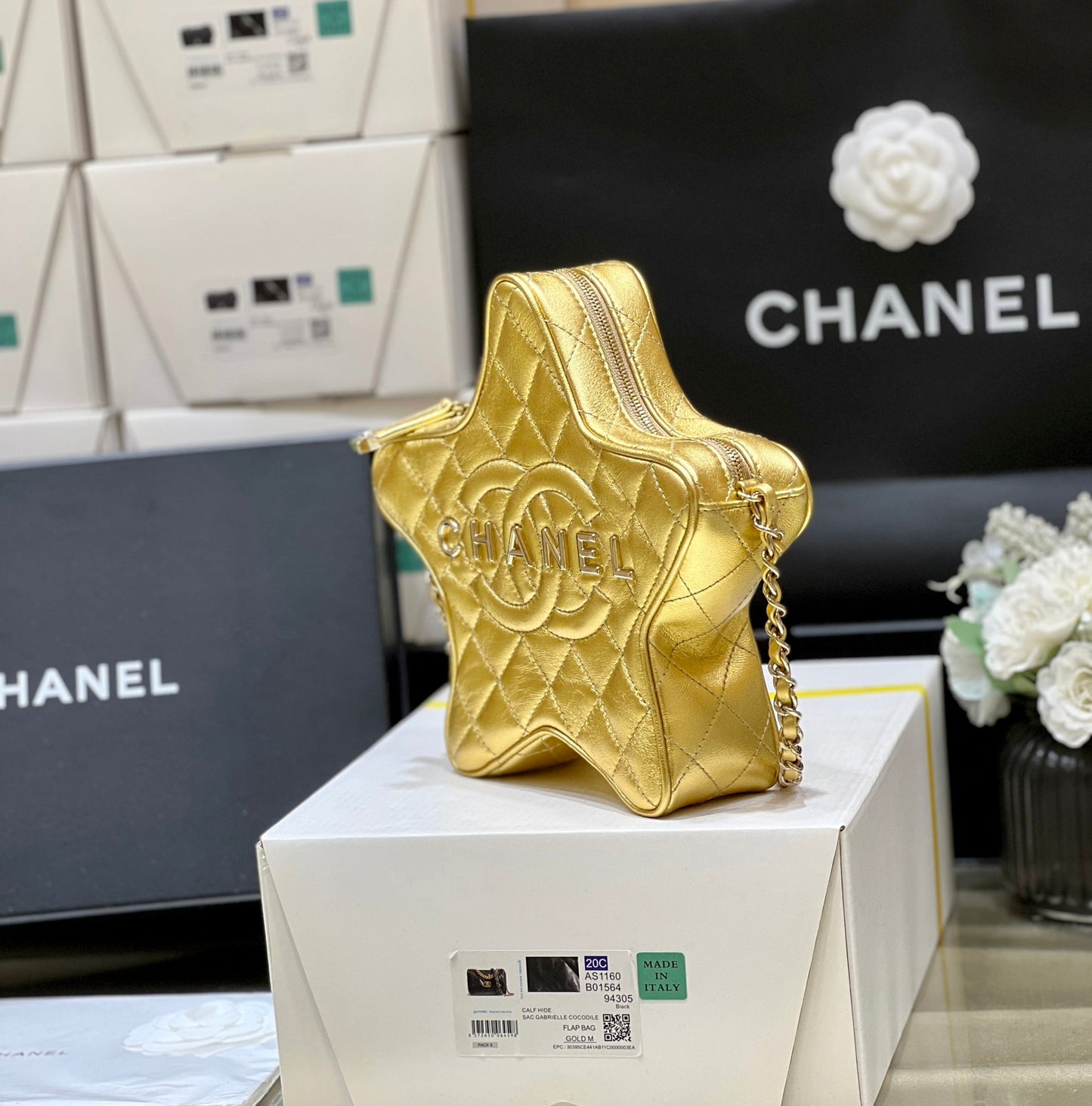 小香家-Chanel 24c 早春度假系列限量版 星星包 金色