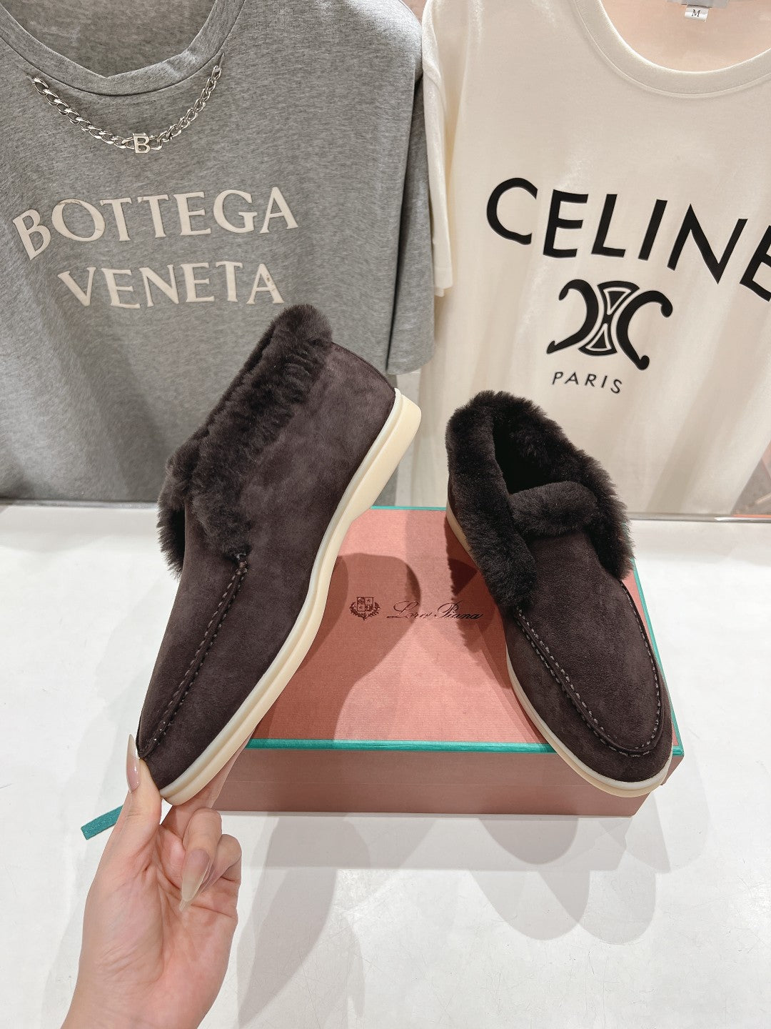 L-Piana-2024 經典羊毛樂福鞋 深咖啡色