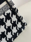 迪D家-最新款 Tote 黑白千鳥格 小號